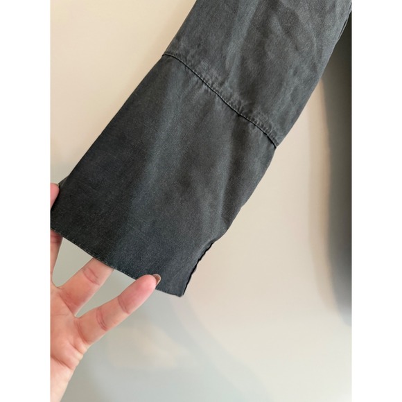 Cloth &‎ Stone Anthro Button Down Top Bell Sleeve Gray Small - Picture 3 of 6